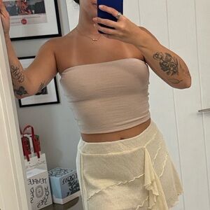 Wilfred free tube top , cream blush pink